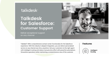 Datasheet: Customer support (Talkdesk for Salesforce)